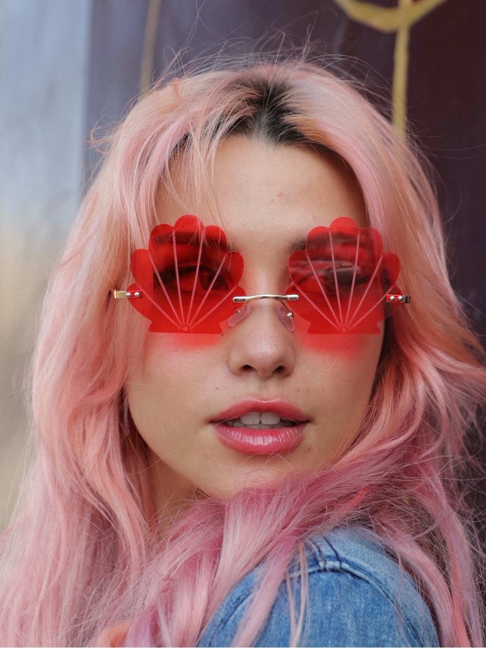 Sea shell Sunglasses- Red